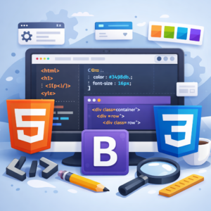 Front end base: HTML, CSS, Bootstrap